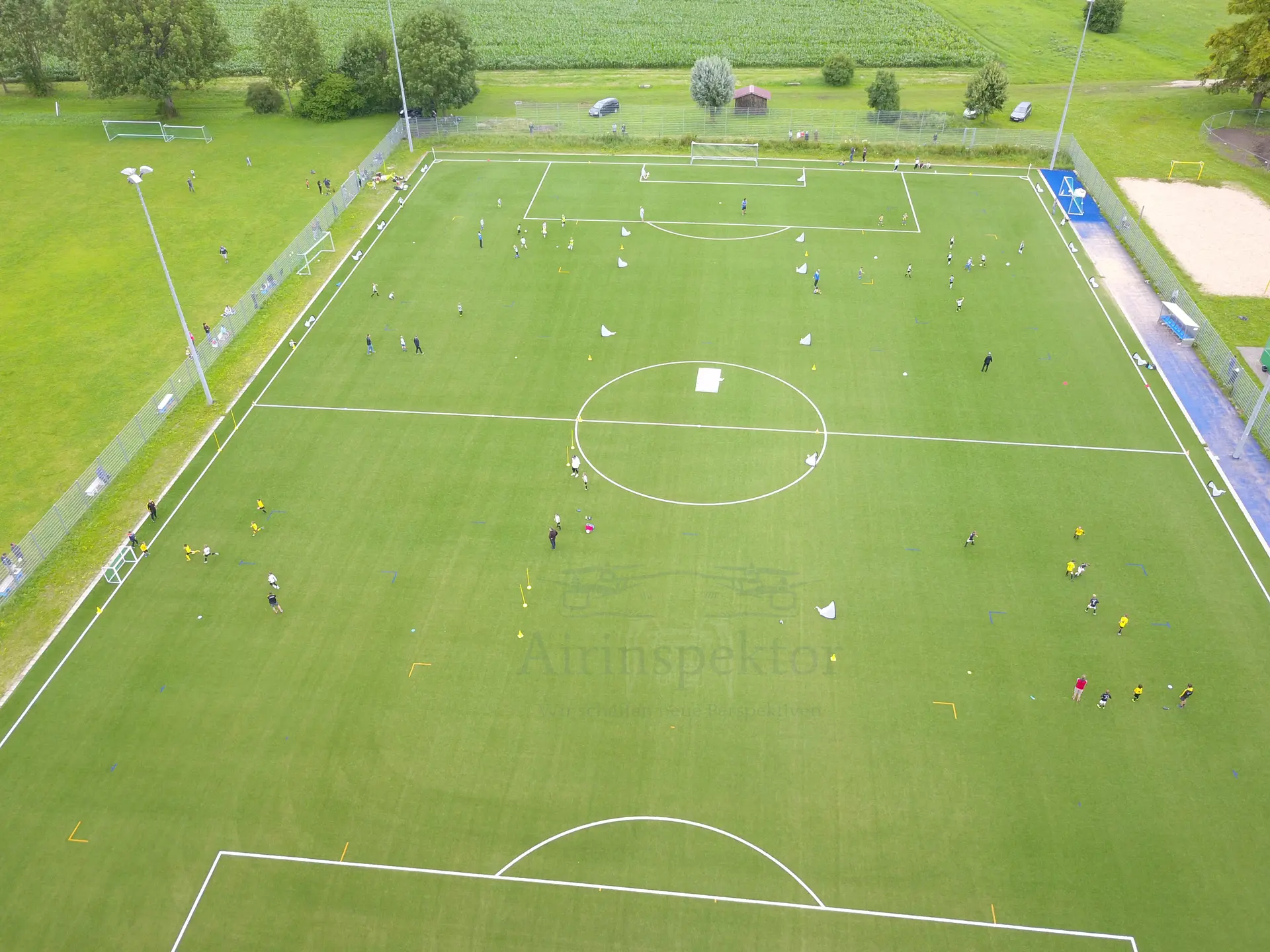 Drohnenaufnahme Mini-Fußball Festival Augsburg